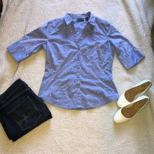 Adorable periwinkle button up